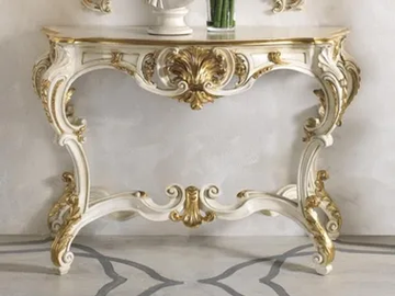 DONATELLO - Demilune solid wood console table by Guerra Vanni - view 2